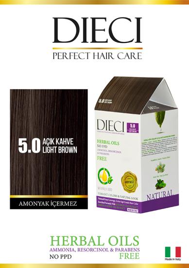 DIECI KİT AMONYAKSIZ BOYA 5.0 AÇIK  KAHVE